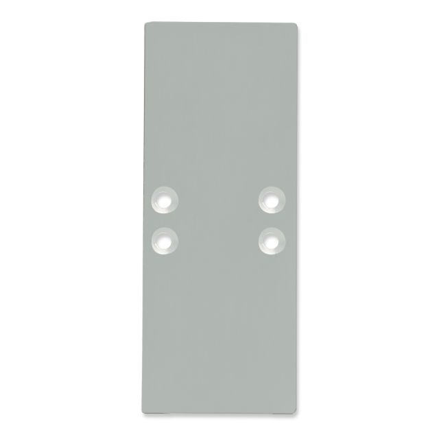 Endkappe E66 Aluminium silber pulverbeschichtet für Profil PL13 mit PL10.1, 2 STK, inkl. Schrauben