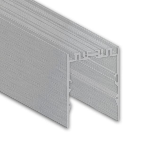 LL2 LED LEUCHTEN-Profil 200 cm, silber pulverbeschichtet, LED Stripes max. 40 mm