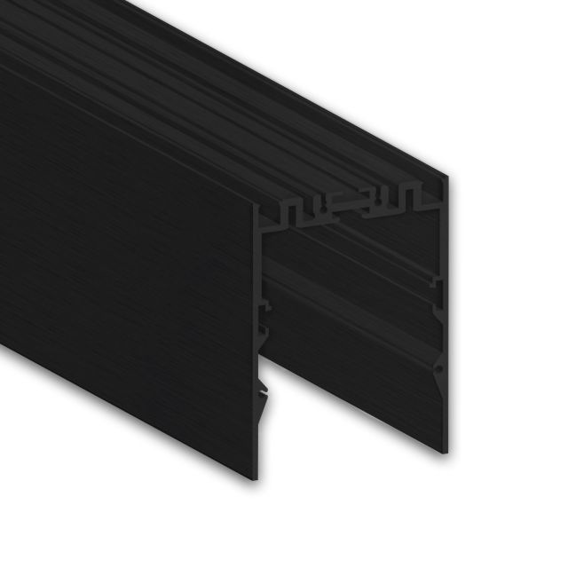 LL2 LED LEUCHTEN-Profil 300 cm, schwarz pulverbeschichtet, LED Stripes max. 40 mm