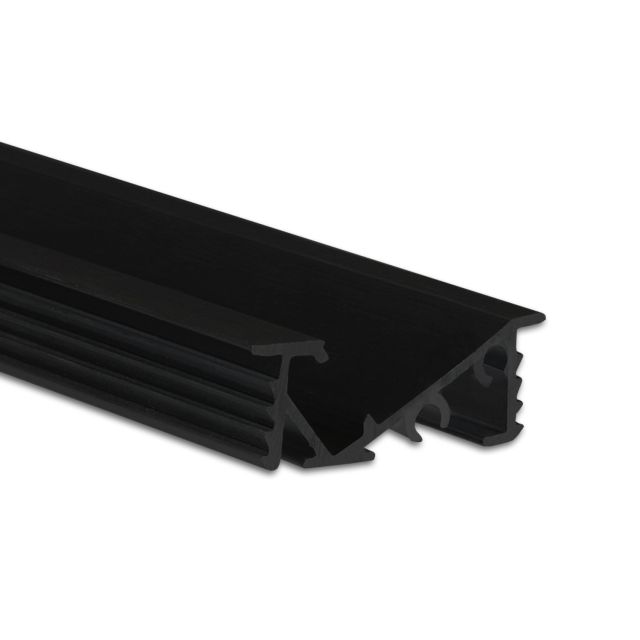 MP1 LED Einbauprofil 200cm schwarz RAL 9005, LED Stripes max. 6 mm