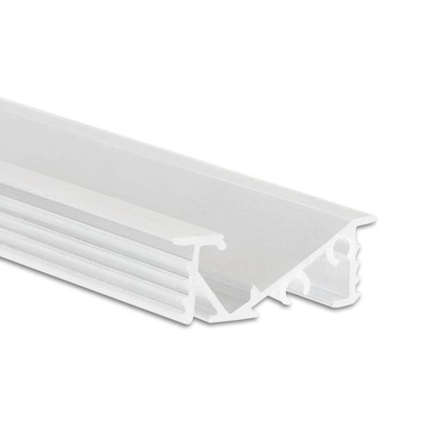 MP1 LED Einbauprofil 200cm weiß RAL 9003, LED Stripes max. 6 mm