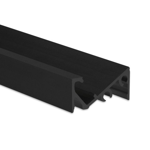 MP2 LED Aufbauprofil 200cm schwarz RAL 9005, LED Stripes max. 6 mm