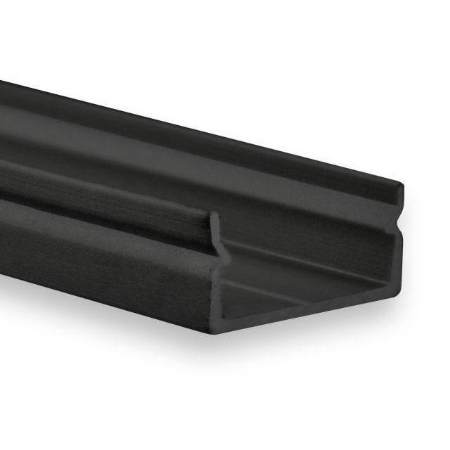SL8/NL8 LED AUFBAU-Profil 200 cm schwarz RAL 9005, LED Stripes max. 14 mm
