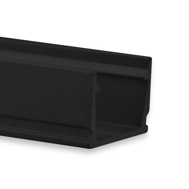 PL4 LED AUFBAU-Profil 200 cm schwarz RAL 9005, LED Stripes max. 10 mm
