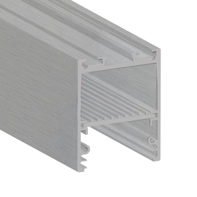 PN17V2 LED LEUCHTEN-Profil 200 cm, silber pulverbeschichtet, LED Stripes max. 30 mm