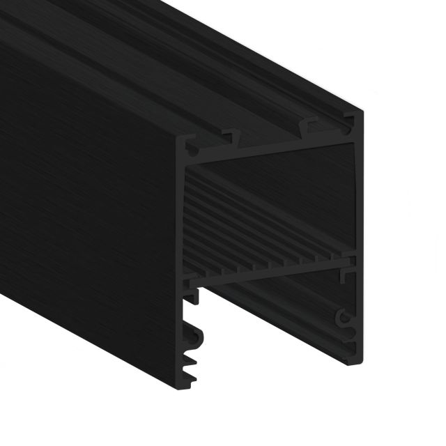 PN17V2 LED LEUCHTEN-Profil 300 cm, symmetrisch, schwarz RAL 9005 LED Stripes max. 30 mm