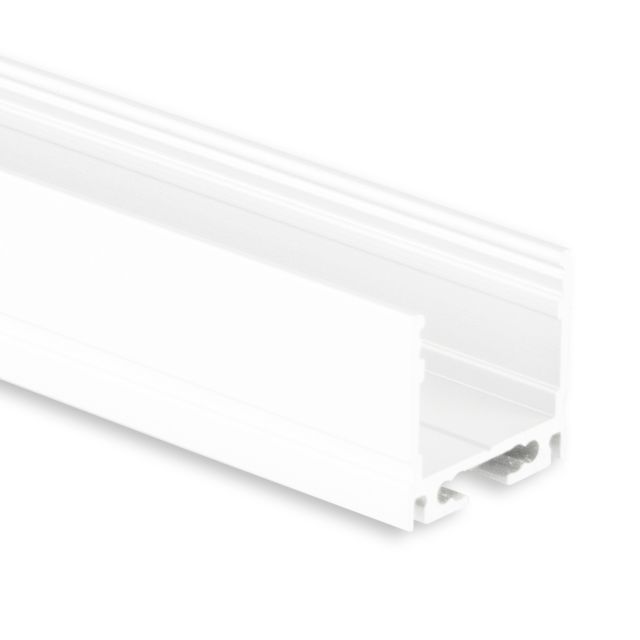 PN8 LED AUFBAU-Profil 100 cm, weiß RAL 9010 LED Stripes max. 16 mm