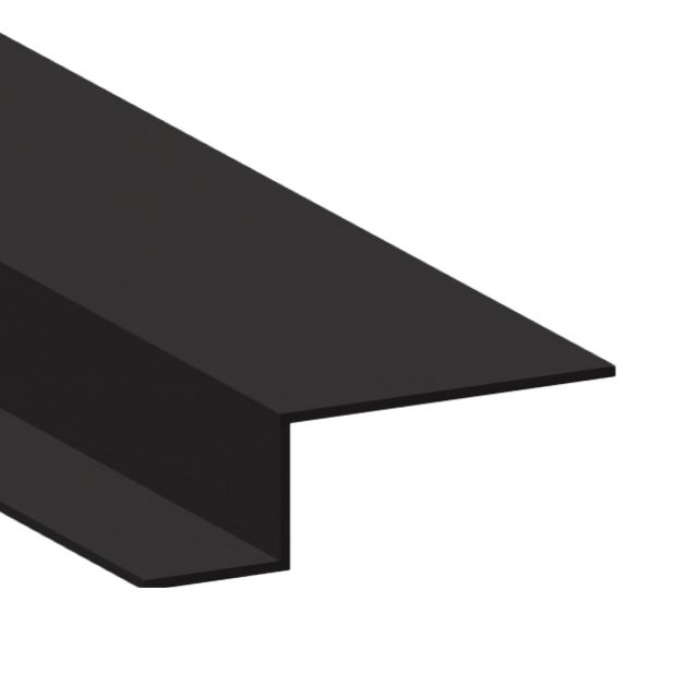 TBP16 Profilo LED per cartongesso 200 cm, nero RAL 9005, strisce LED max 12 mm