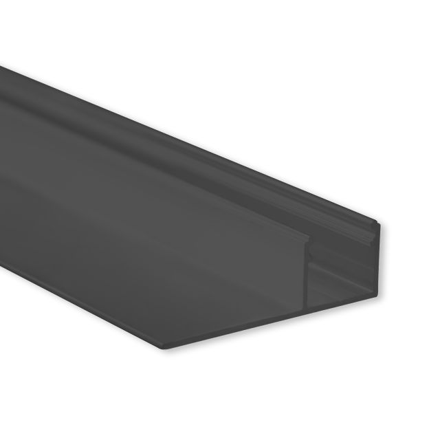Profilo LED TBP4 per cartongesso 200 cm, nero RAL 9005, strisce LED max. 14 mm