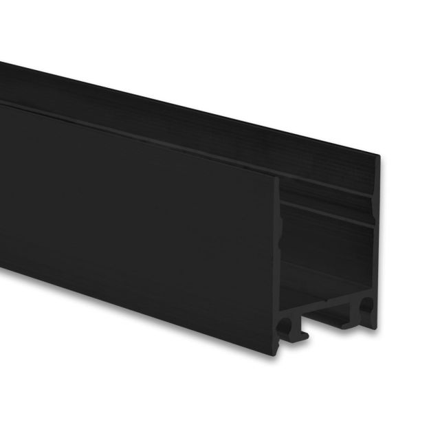 VA1 LED Aufbau-/Leuchtenprofil 200cm schwarz RAL 9005, LED Stripes max. 16 mm