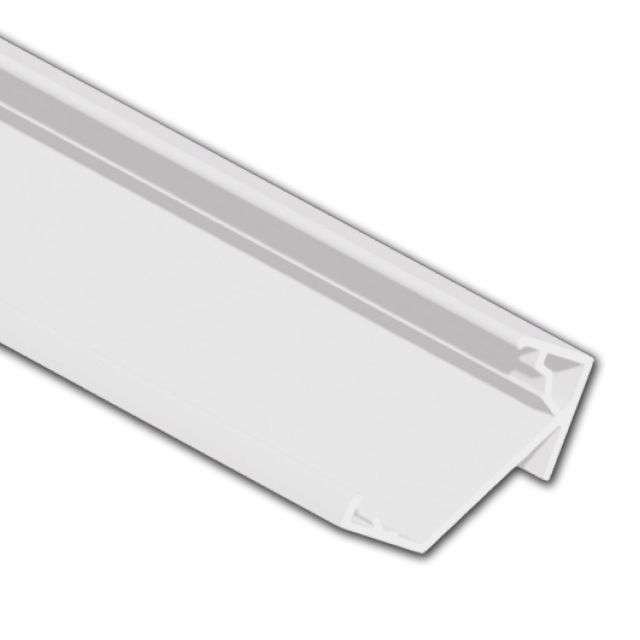 WP1 LED Eckprofil 30/60°, 200 cm, weiß RAL 9003, LED Stripes max. 18mm