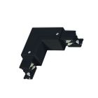 GP20 3-Phasen ZP05B L-Verbinder für Aufbauschiene, N-Leiter innen, Schutzleiter außen, schwarz