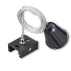 DP10 3-Phasen DALI ZP24B Schiene Seilabh. mit Gegenstück inkl. Baldachin & Stahlseil, schwarz, 1 STK