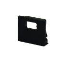 Endkappe E78B schwarz für Profil SL15/NL15 mit Kabeldurchführung, 1 STK