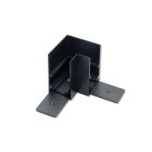 T48/20 Eckschiene 90° TZ01 horizontal, schwarz, nicht stromführend, für TS1