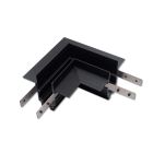 T48/20 Eckschiene 90° TZ02 horizontal, schwarz, nicht stromführend, für TS3