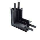T48/20 Eckschiene 90° TZ09 vertikal, schwarz, nicht stromführend, für TS3