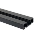 VP1 Profilo per tende 200 cm, nero RAL9005, strisce LED max. 10 mm