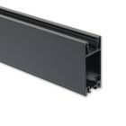 VP3 Profilo per tende a binario singolo, nero RAL9005, 200 cm, strisce LED max. 10 mm