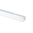VP5 Profilo per tende a binario singolo, bianco RAL9010, 200 cm, strisce LED max. 10 mm