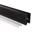 PN27 LED LEUCHTEN-Profil 300 cm, schwarz RAL 9005 LED Stripes max. 30 mm, Inlay Klickbar