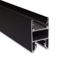 PN27 Profilo di illuminazione a LED 200 cm, nero RAL 9005 strisce LED max. 30 mm, inserto scorrevole