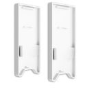 Tappo di chiusura E120W bianco per profilo PN27 con C63, 2 pz, con trappola per la luce