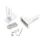 Ferramenta a parete Z67 bianco per profili per tende, corto, 2 pezzi