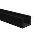PK2 LED Profilo da costruzione 200 cm, alto, nero RAL9005, strisce LED max. 12 mm