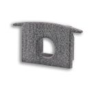 Tappo di chiusura E228 per profilo PK3, grigio, dritto, con ingresso cavi, 1 pz
