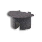 Tappo di chiusura E232 per profilo PK3, grigio, rotondo, con ingresso cavi, 1 pz