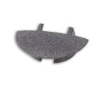 Tappo di chiusura E231 per profilo PK8, grigio, rotondo, con ingresso cavi, 1 pz