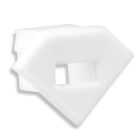 End cap E42W white for profile PO23 with cable gland, 1 PC