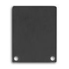 End cap E45 aluminium black RAL9005 for profile PN4/PN5 in conjunction with C12, 2 PCS, incl. screws