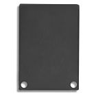 End cap E48 aluminium black RAL9005 for profile PN6/PN7 in conjunction with C11, 2 PCS, incl. screws