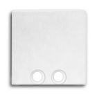 Tappo di chiusura E58W alluminio bianco RAL9010 per profilo PN8, 2 pz, incl. vite