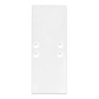 Tappo di chiusura E66 alluminio bianco RAL9010 per profilo PL13 con PL10.1, 2 pz, incl. viti