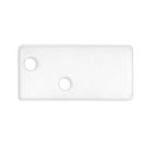 Tappo di chiusura E95W alluminio bianco RAL 9003 per profilo MP1, 2 pz, incl. viti