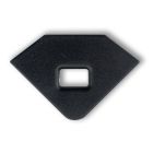 End cap E97B black for profile PO23V2 with cable gland, 1 pc