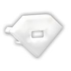 End cap E97W white for profile PO23V2 with cable gland, 1 pc