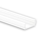 PL1 LED Profilo da costruzione 200 cm, piatto, bianco RAL 9010, strisce LED max. 12 mm