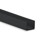 PO18 LED Profilo da costruzione 200 cm, nero RAL 9005 ultra-mini, strisce LED max. 6 mm