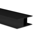 VA2 LED Aufbau-/Leuchtenprofil 200cm schwarz RAL 9005, LED Stripes max. 16 mm
