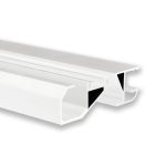 VA6 Profilo battiscopa a LED bianco RAL 9003, strisce LED max. 12/14 mm