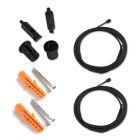 Hanging wire suspension Z03B black für PL10, length up to 150 cm, 2 wires, incl. mounting material